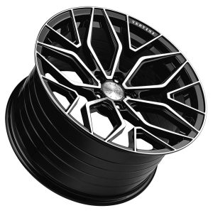 20 VERTINI WHEELS RFS2.6 MACHINED BLACK FLOW FORMED FINISH RIMS - Image 2