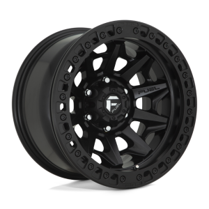 17" FUEL WHEELS D114 COVERT BEADLOCK MATTE BLACK WITH MATTE BLACK RING FINISH OFF-ROAD RIMS