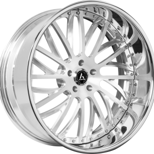 26" ARTIS FORGED G-BORO BRUSHED FACE CHROME LIP FINISH RIMS