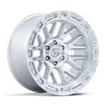 17" FUEL WHEELS FC890 RAIL GLOSS SILVER WITH MACHINED FACE OFF-ROAD RIMS