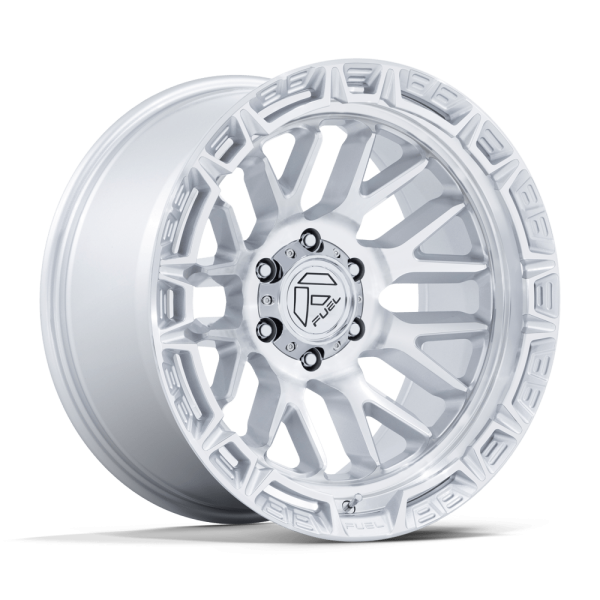 17" FUEL WHEELS FC890 RAIL GLOSS SILVER WITH MACHINED FACE OFF-ROAD RIMS