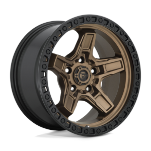 17" FUEL WHEELS D699 KICKER BRONZE CENTER WITH BLACK LIP OFF-ROAD RIMS