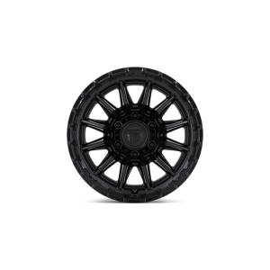 17" FUEL WHEELS FC866 PISTON BLACKOUT WITH GLOSS BLACK LIP OFF-ROAD RIMS - Image 2