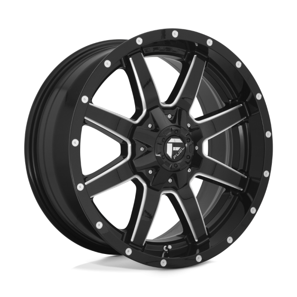 18x9 Fuel d610 18x9" FUEL WHEELS MAVERICK D610 GLOSS BLACK MILLED FINISH RIMS 5x127 5x114 ET01 BUY 3 GET 1 FREE PROMO