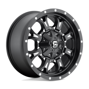 17" FUEL WHEELS D517 KRANK MATTE BLACK MILLED FINISH OFF-ROAD RIMS