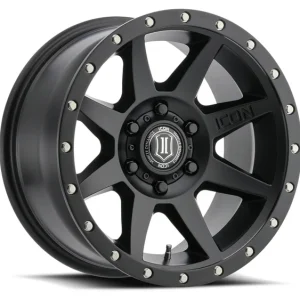 17" ICON WHEELS REBOUND SATIN BLACK FINISH RIMS