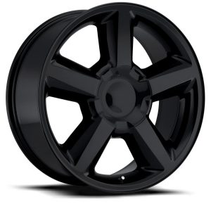 20" FACTORY REPRODUCTIONS WHEELS FR31 CHEVY TAHOE GLOSS BLACK FINISH RIMS