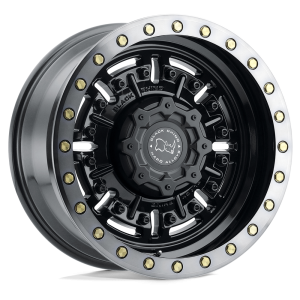 18" BLACK RHINO WHEELS ABRAMS GLOSS GUNBLACK MACHINED DARK TINT LIP OFF-ROAD RIMS