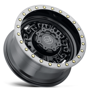 18" BLACK RHINO WHEELS ABRAMS GLOSS GUNBLACK MACHINED DARK TINT LIP OFF-ROAD RIMS - Image 2