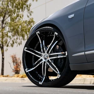 24" DIABLO WHEELS DNA BLACK CHROME INSERTS FINISH RIMS - Image 3