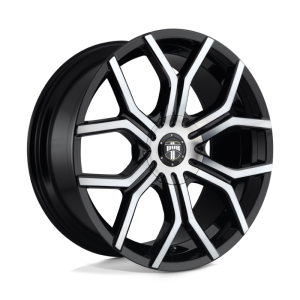 22" DUB WHEELS ROYALTY S209 GLOSS BLACK MACHINED DOUBLE DARK TINT FINISH RIMS