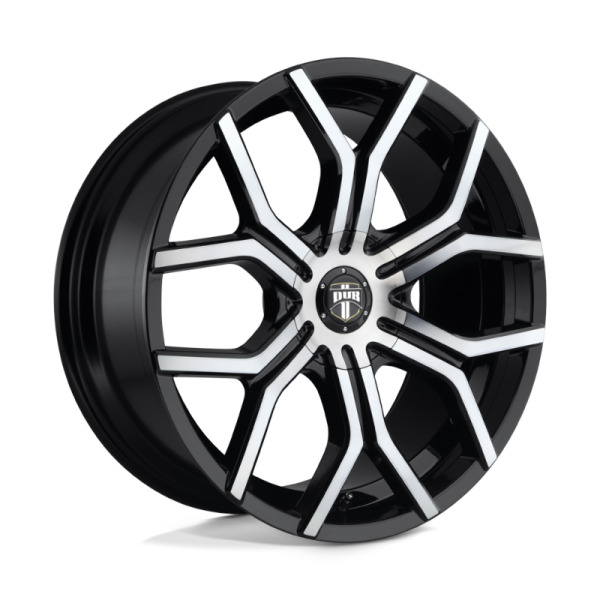 2a18bfdb6e119d6900e1affd2353472c12c156cecf553a950e42c459b2745ce7 22" DUB WHEELS ROYALTY S209 GLOSS BLACK MACHINED DOUBLE DARK TINT FINISH RIMS
