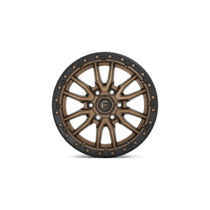 17" FUEL WHEELS D681 REBEL BRONZE WITH BLACK LIP 6-LUG OFF-ROAD RIMS - Image 3