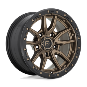 17" FUEL WHEELS D681 REBEL BRONZE WITH BLACK LIP 5-LUG OFF-ROAD RIMS