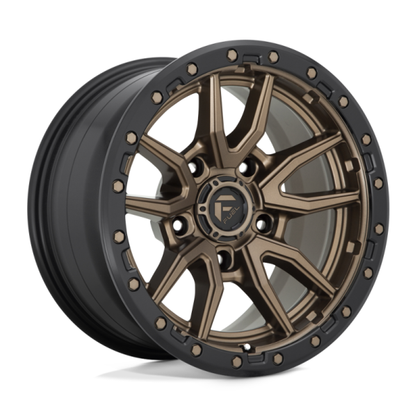 32216993e1ce379d9434c895f85176164fbb00b4a7e6837f2343711d5ad34d8b 17" FUEL WHEELS D681 REBEL BRONZE WITH BLACK LIP 5-LUG OFF-ROAD RIMS
