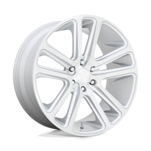 22" DUB WHEELS FLEX S257 GLOSS SILVER BRUSHED FINISH RIMS