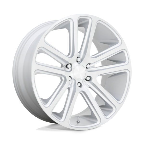 22" DUB WHEELS FLEX S257 GLOSS SILVER BRUSHED FINISH RIMS
