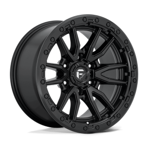 17" FUEL WHEELS D679 REBEL MATTE BLACK FINISH 6-LUG OFF-ROAD RIMS