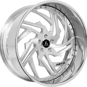 26" ARTIS FORGED BRONX BRUSHED FACE CHROME LIP FINISH RIMS
