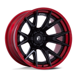 17" FUEL WHEELS FC402 CATALYST MATTE BLACK WITH CANDY RED LIP OFF-ROAD FUSION FORGED RIMS