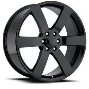 20" FACTORY REPRODUCTIONS WHEELS FR32 CHEVY TRAILBLAZER SS GLOSS BLACK FINISH RIMS