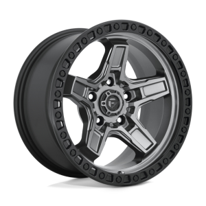 17" FUEL WHEELS D698 KICKER ANTHRACITE CENTER WITH BLACK LIP OFF-ROAD RIMS