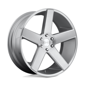 22" DUB WHEELS BALLER S218 GLOSS SILVER BRUSHED FINISH RIMS