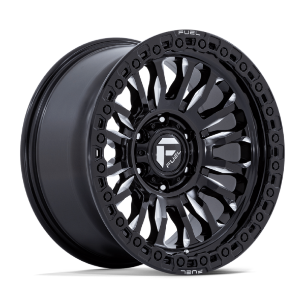 17" FUEL WHEELS FC857 RINCON SBL GLOSS BLACK MILLED FINISH OFF-ROAD RIMS