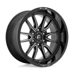 17" FUEL WHEELS D761 CLASH 6 GLOSS BLACK MILLED OFF-ROAD RIMS