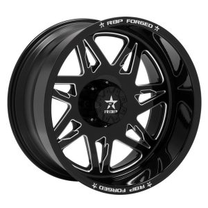22x14" RBP WHEELS AVENGER 71RF FORGED GLOSS BLACK MILLED FINISH RIMS ONLY 6x139 6x135 ET-76