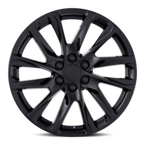 20" FACTORY REPRODUCTIONS WHEELS FR98 ESCALADE 12 SPOKE GLOSS BLACK FINISH RIMS - Image 2