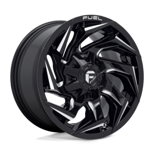 17" FUEL WHEELS D753 REACTION GLOSS BLACK MILLED OFF-ROAD RIMS