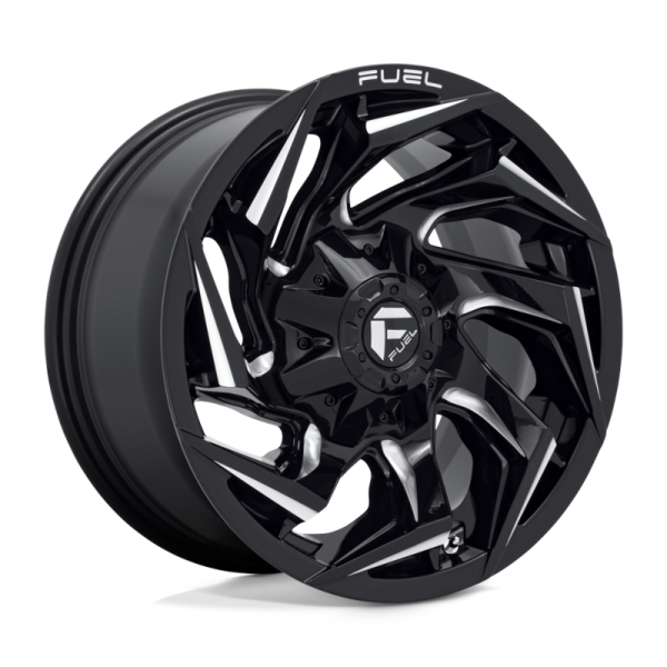 17" FUEL WHEELS D753 REACTION GLOSS BLACK MILLED OFF-ROAD RIMS