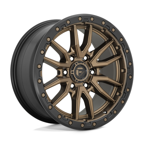 9376bc60e1105008311b535d5d7570e25e0290426ec6bd41f2f35d47535a62fc 17" FUEL WHEELS D681 REBEL BRONZE WITH BLACK LIP 6-LUG OFF-ROAD RIMS