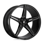 20" ASANTI BLACK LABEL WHEELS ALPHA 5 GLOSS BLACK MILLED FINISH RIMS
