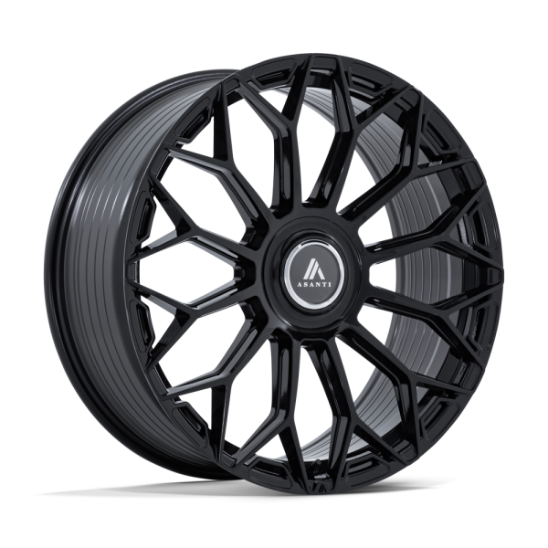 20" ASANTI BLACK LABEL WHEELS ENVOY GLOSS BLACK FINISH RIMS