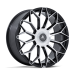 20" ASANTI BLACK LABEL WHEELS ENVOY GLOSS BLACK WITH MACHINED FACE FINISH RIMS