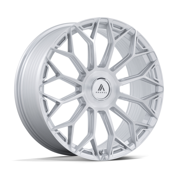 ASANTI ENVOY SILVER 1 20" ASANTI BLACK LABEL WHEELS ENVOY GLOSS SILVER WITH BRUSHED FACE FINISH RIMS