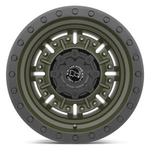 17" BLACK RHINO WHEELS ABRAMS OLIVE DRAB GREEN FINISH RIMS - Image 3