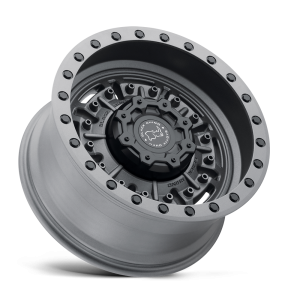 17" BLACK RHINO WHEELS ABRAMS TEXTURED MATTE GUNMETAL FINISH RIMS - Image 2