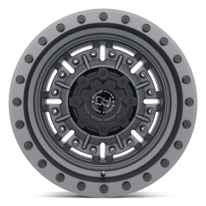 17" BLACK RHINO WHEELS ABRAMS TEXTURED MATTE GUNMETAL FINISH RIMS - Image 3