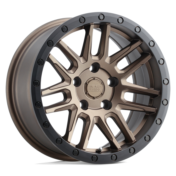 17" BLACK RHINO WHEELS ARCHES BRONZE W/BLACK RING FINISH RIMS
