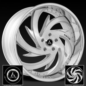 22" ARTIS PACKAGED SPADA BRUSHED CHROME LIP FINISH RIMS