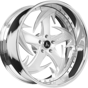24" ARTIS FORGED ATHENS BRUSHED FACE CHROME LIP FINISH RIMS