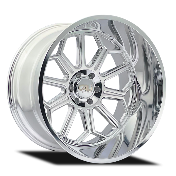 20" CALI WHEELS AUBURN 9117 POLISHED W/MILLED SPOKES FINISH RIMS