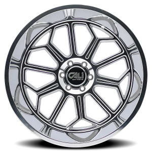 20" CALI WHEELS AUBURN 9117 POLISHED W/MILLED SPOKES FINISH RIMS - Image 3