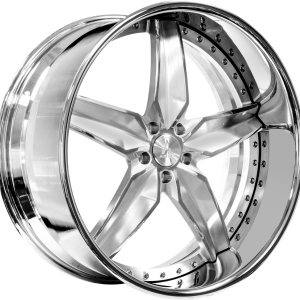 24" ARTIS FORGED BUCKHEAD BRUSHED FACE CHROME LIP FINISH RIMS