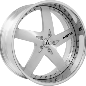24" ARTIS FORGED BULLET BRUSHED FACE CHROME LIP FINISH RIMS