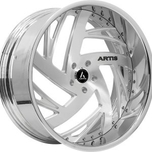 26" ARTIS FORGED SOUTHSIDE BRUSHED FACE CHROME LIP FINISH RIMS