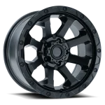 20" AMERICAN OUTLAW WHEELS CAPONE SATIN BLACK FINISH RIMS 6x139 et-5